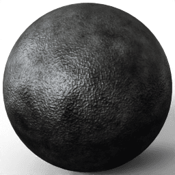 Blackened steel hammered