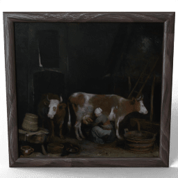 Maid Milking a Cow in a Barn 1652