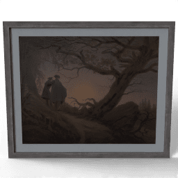 Two Men Contemplating the Moon 1825