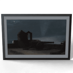 Searchlight on Harbor Entrance 1902