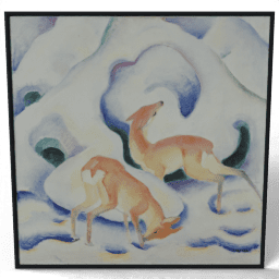 Deer in the snow 1911