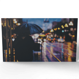 Person under Umbrella in the Evening 2016