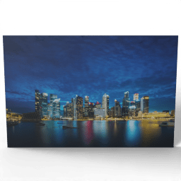 Singapore City Skyline at Dusk 2016