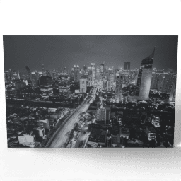 Night City Panorama with Skyscrapers 2015