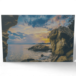 Sea and Rock at the Sunset 2015