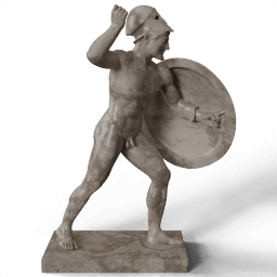 Standing warrior with a shield 500BCE