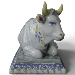 Lying ox with a wreath of a flowers 1764