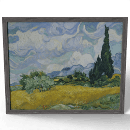 Wheat Field with Cypresses 1889