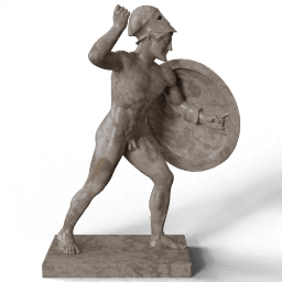 Standing warrior with a shield 500BCE