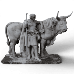 Hungarian Grey with Herdsman 1883