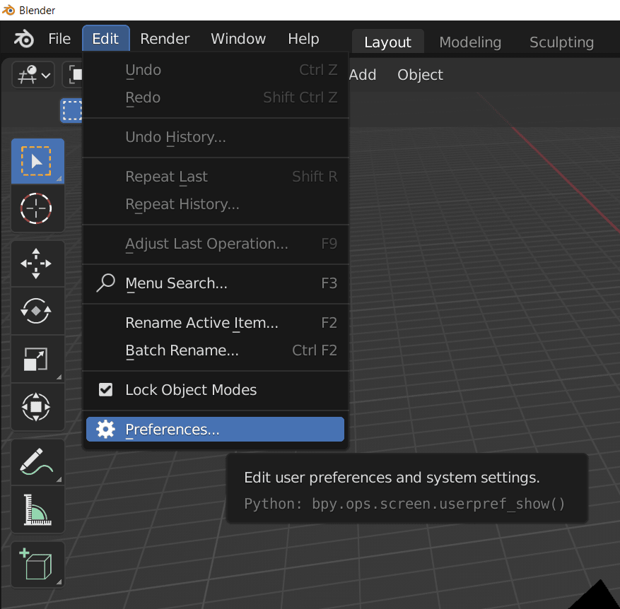 edit preferences