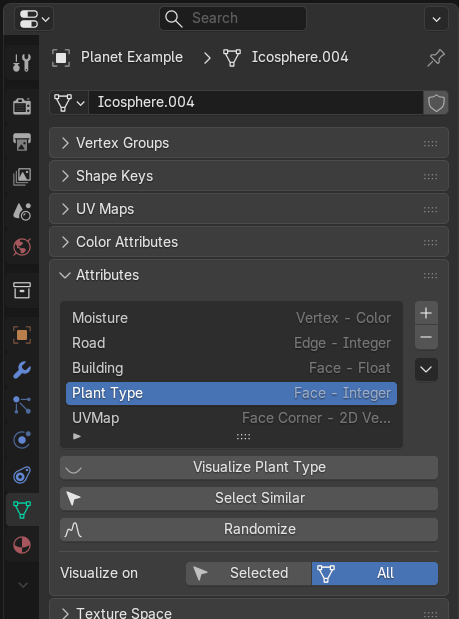 Extra controls in the attributes section in the properties editor