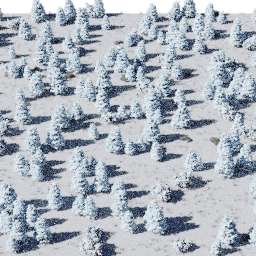 Forest EU con glade A winter