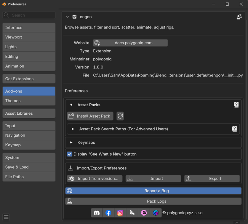 bug report button
