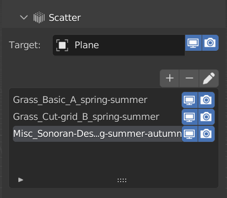 scatter asset sub-panel