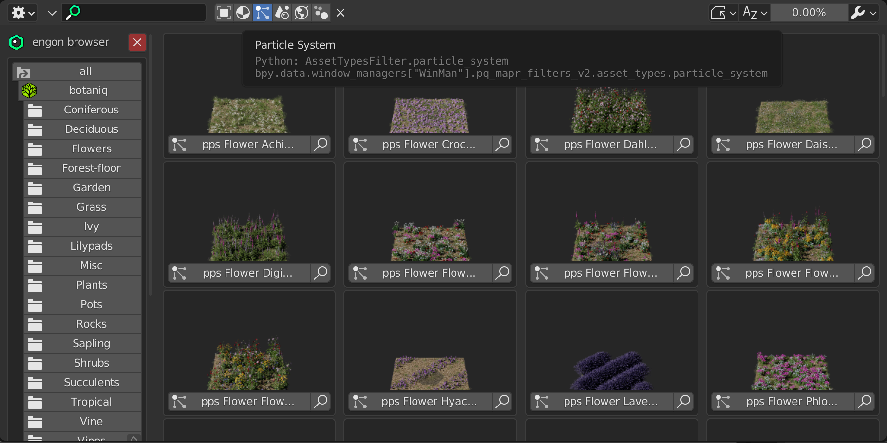 scatter asset popup