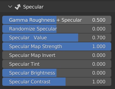 specular customization