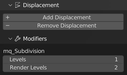 displacement settings