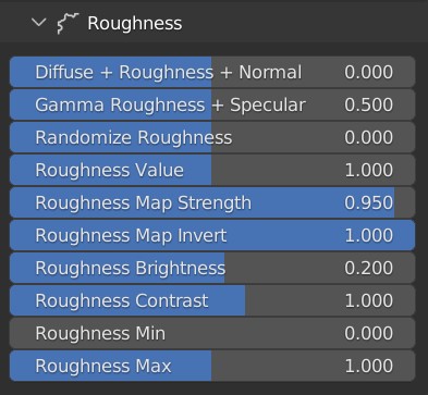 roughness customization