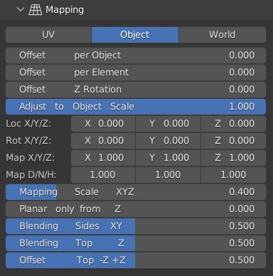 mapping settings