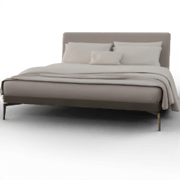 Double bed Modern upholstered legs