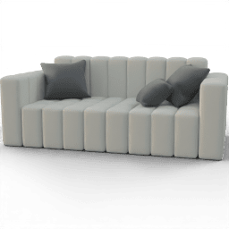 Sofa Puffy 2Seat Upholstered A