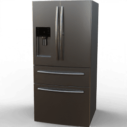 Fridge American brushed dispenser