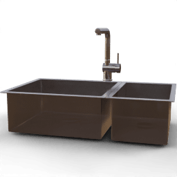 Sink Double rectangular