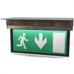 Sign Exit ceiling infographic A