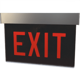 Sign Exit wall text A