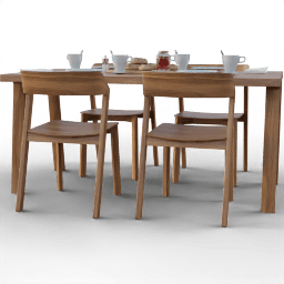 Table Dining 4seat simple wooden