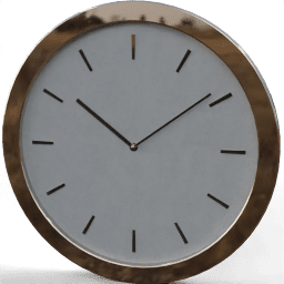 Clock Wall round golden concrete