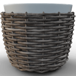 Pot Ceramic weaved rattan
