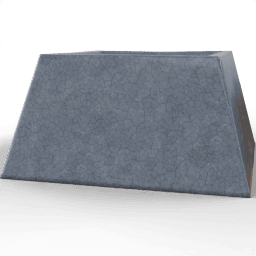 Pot Pyramid cube grey metal