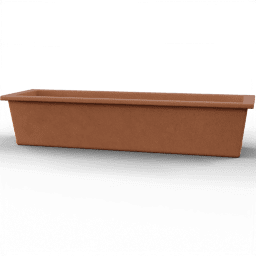 Pot Rectangular classic clay