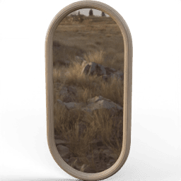 Mirror Oval frame groove