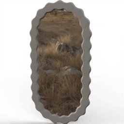 Mirror Oval frame wavy