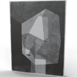Painting Abstract Rough Cut Head