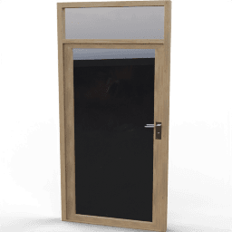 Door Full glass big 120x240