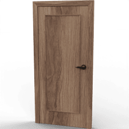Door Single panel decorative wooden 90x210