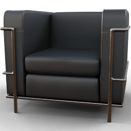 Armchair LC2 single rounded