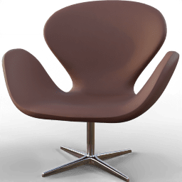 Armchair Swan leather faux