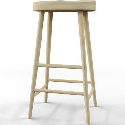 Chair Bar scandinavian wood smooth