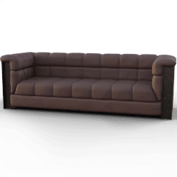 Sofa 2seat leather square pattern