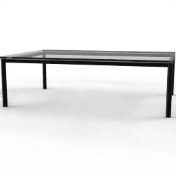 Table Coffee metal glass rectangular A