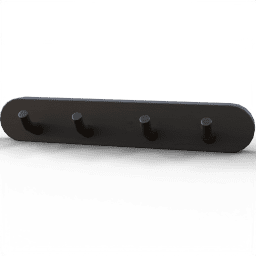 Towel hanger 4hooks rounded