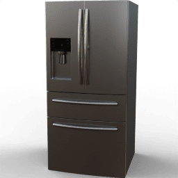 Fridge American brushed dispenser