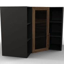 Cabinet Wall Kara corner glass