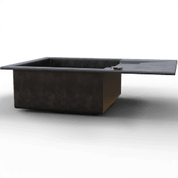 Sink Single steel black
