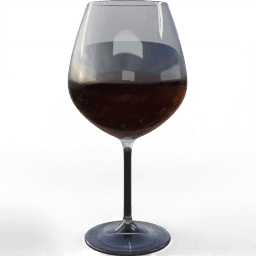 Drinkware Glass wine red wide filled